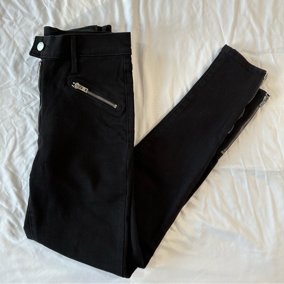 Levi's Mile High Black Moto Ankle Jeans | Black - Picture 7 of 10
